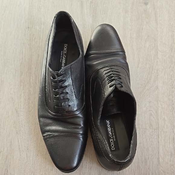 Dolce & Gabbana Men\'s Vero Cuoio Dark Leather Lace Oxfords Size 8.5 main image 9